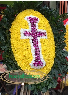 Đặt vòng hoa chia buồn ma tang lễ của Đạo Thiên Chúa Tại Hà Nội